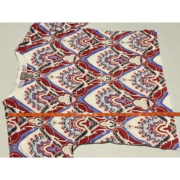Chico's 3/4 Sleeve Tunic Shirt Size 3 (XL/16) Multicolored Rayon/Nylon Blend - Picture 10 of 11